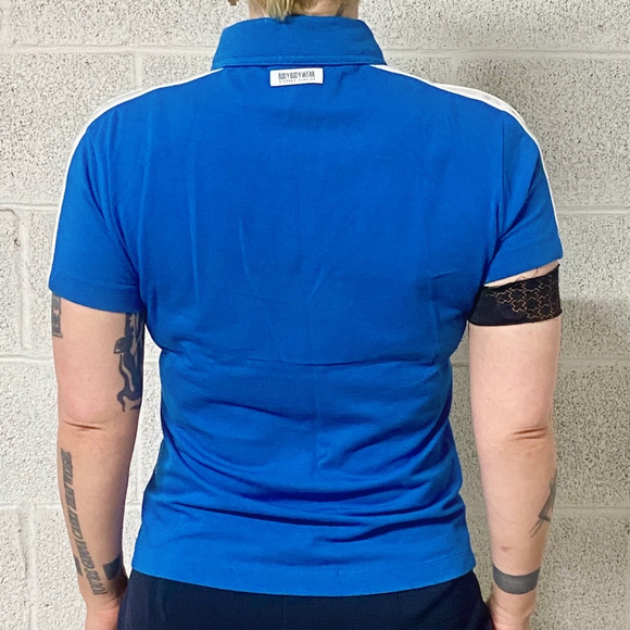 Vintage Y2K Body Body Wear Half Zip Collard T-Shirt Size L - Picture 2 of 7